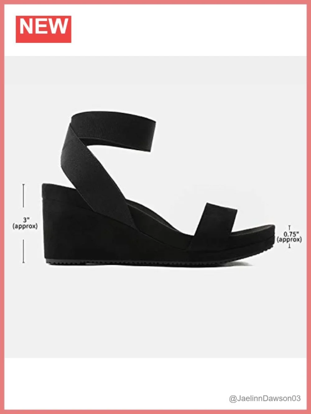 Platform Wedge Sandals with Ankle Strap